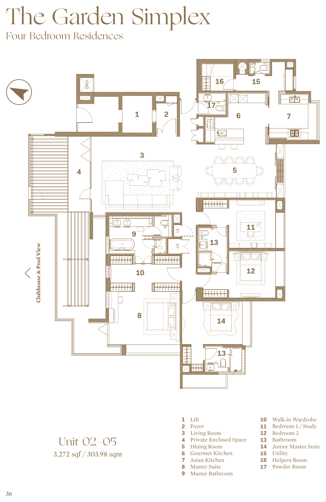 The Garden Simplex · 3,272 sqft